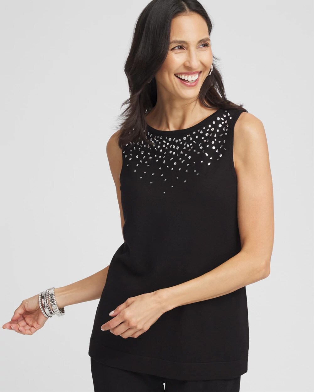 Travelers™ Rhinestone Tank | Chico's